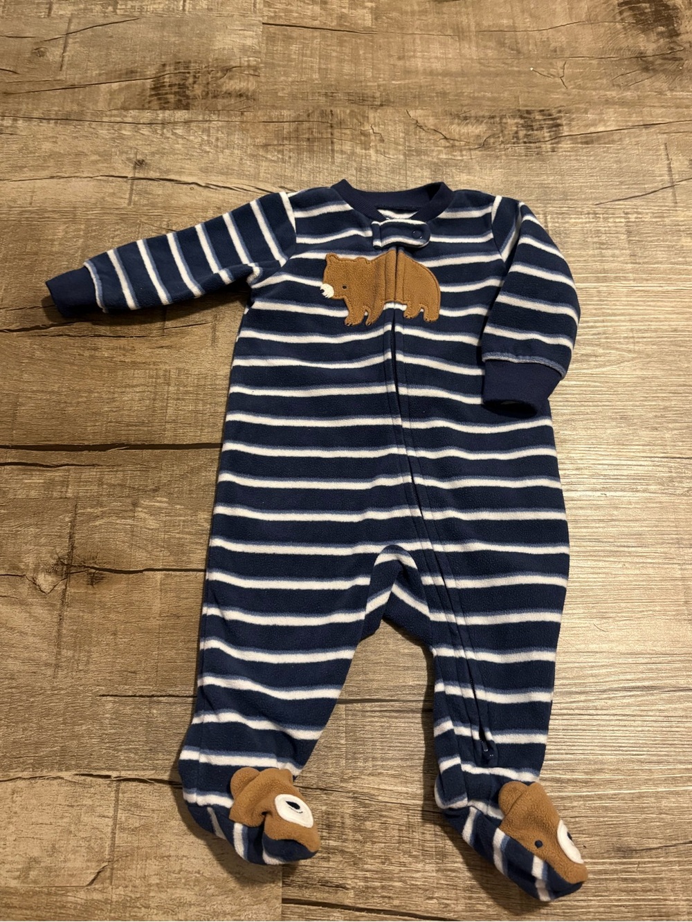 Cozy bear infant footie pajamas